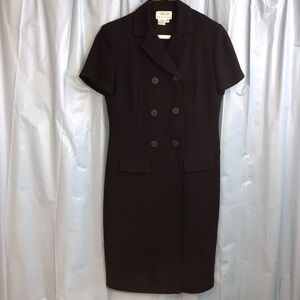 Talbots Classic Black Double-Breasted Dress